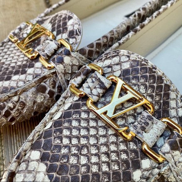 Louis Vuitton “Python” Logo Women’s Loafers - Picture 3 of 6